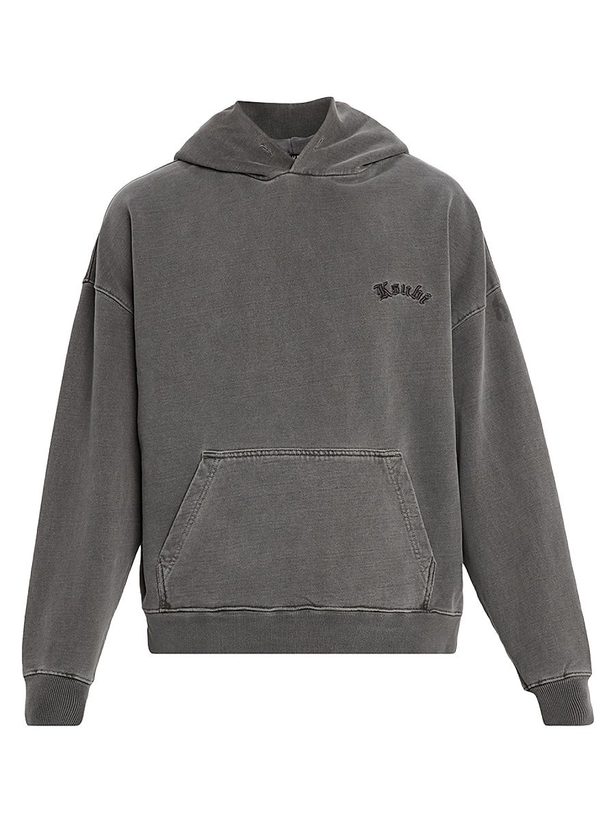 Men's Thorned Ekcess Cotton Age-Wash Hoodie - Charcoal - Size XL