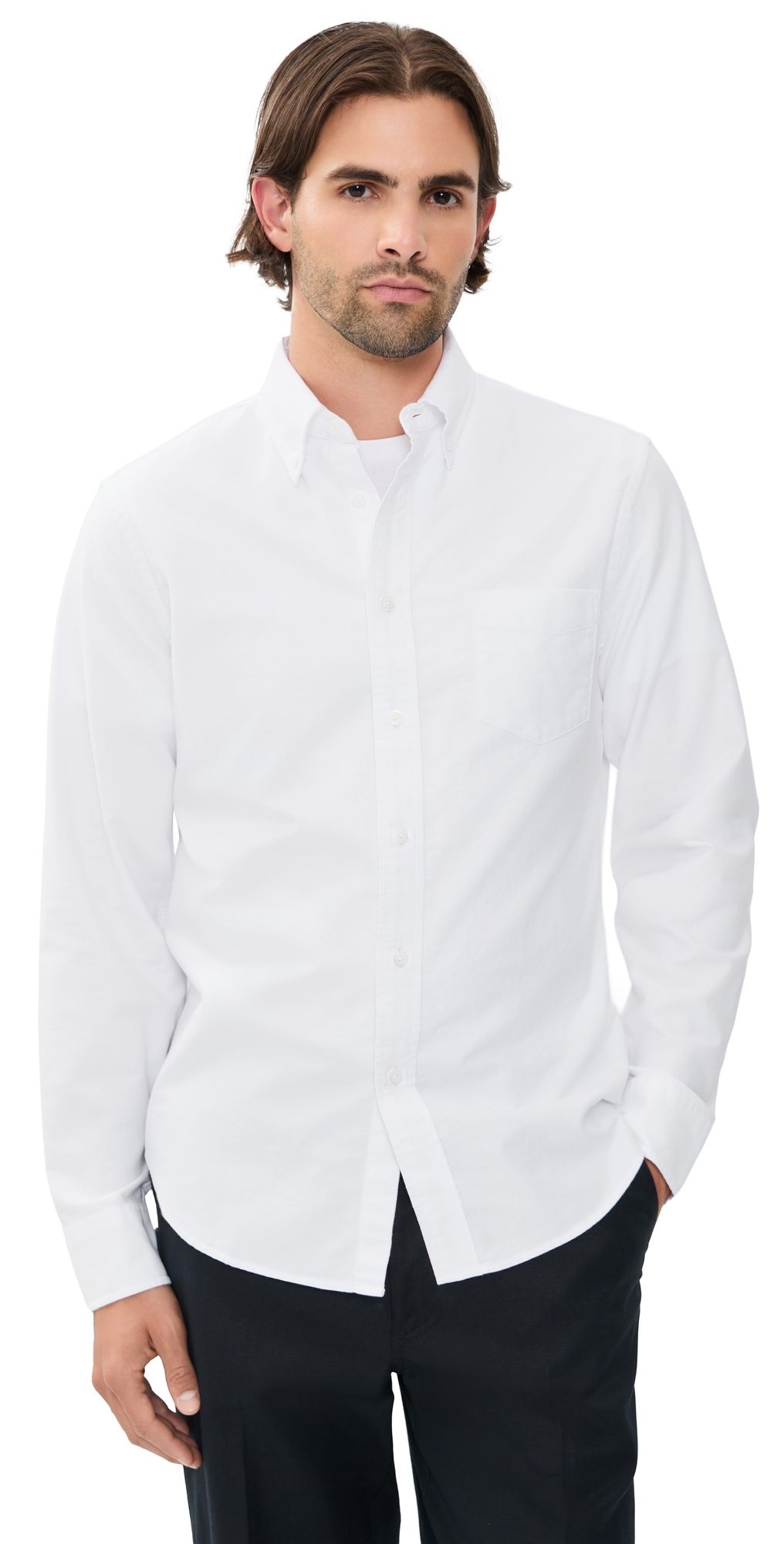 Reigning Champ Cotton Oxford Windsor Standard Shirt White M