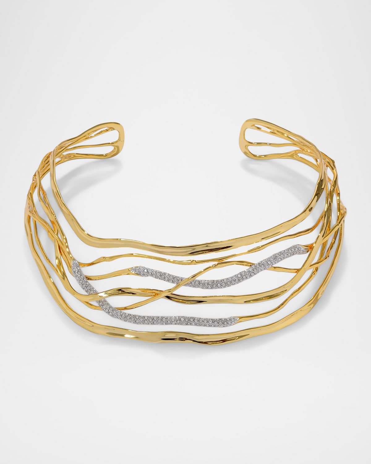 Solanales Crystal Woven Collar Necklace