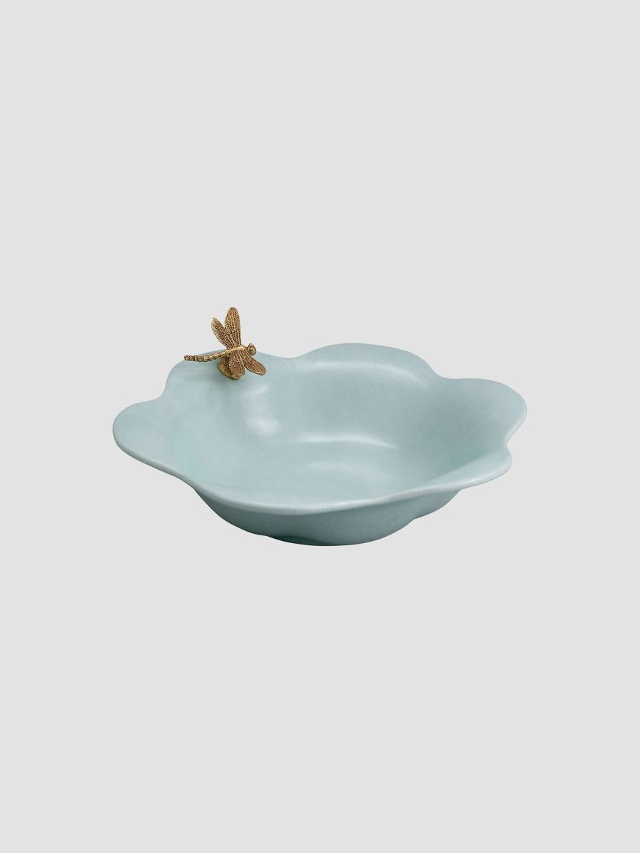 Dragonfly Celadon Bowl - Blue