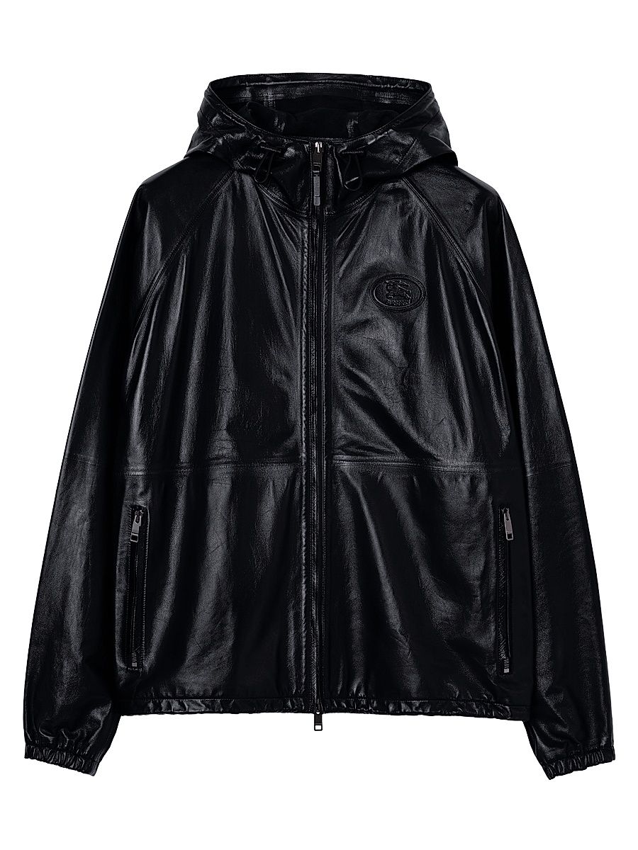 Men's Clapton Leather Jacket - Black - Size Large
