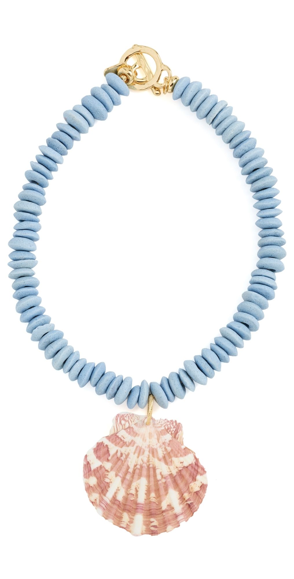 Logan Tay Carolina Blue Shell Necklace Blue One Size