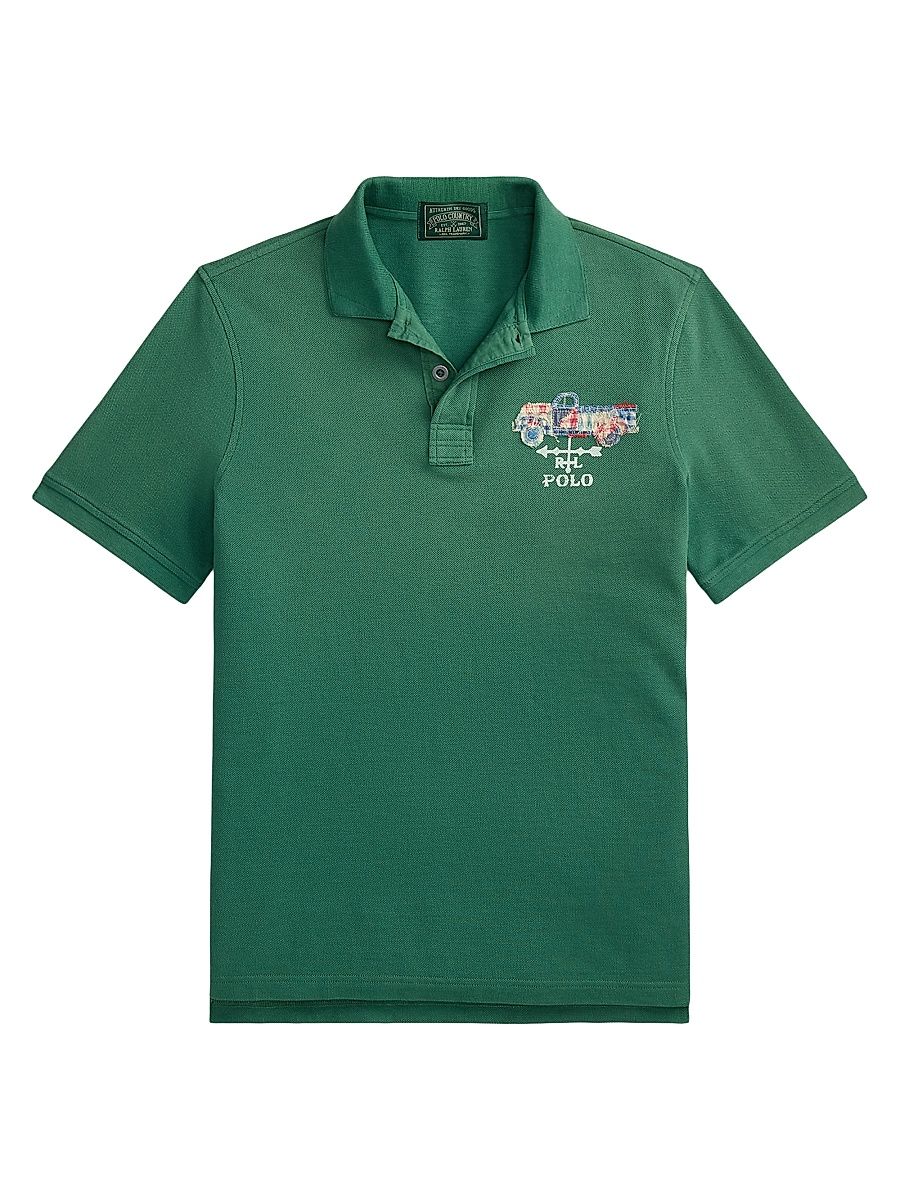 Men's Artisan Cotton Mesh Polo Shirt - Antique Green - Size XXL