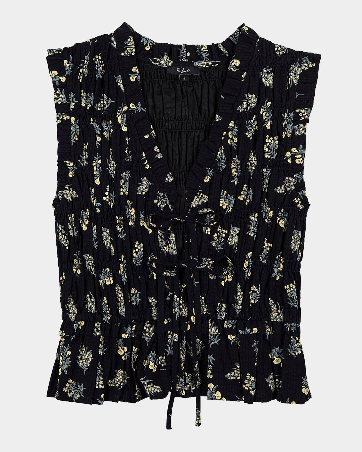 Martine Ruffle-Trim Peplum Tank Top