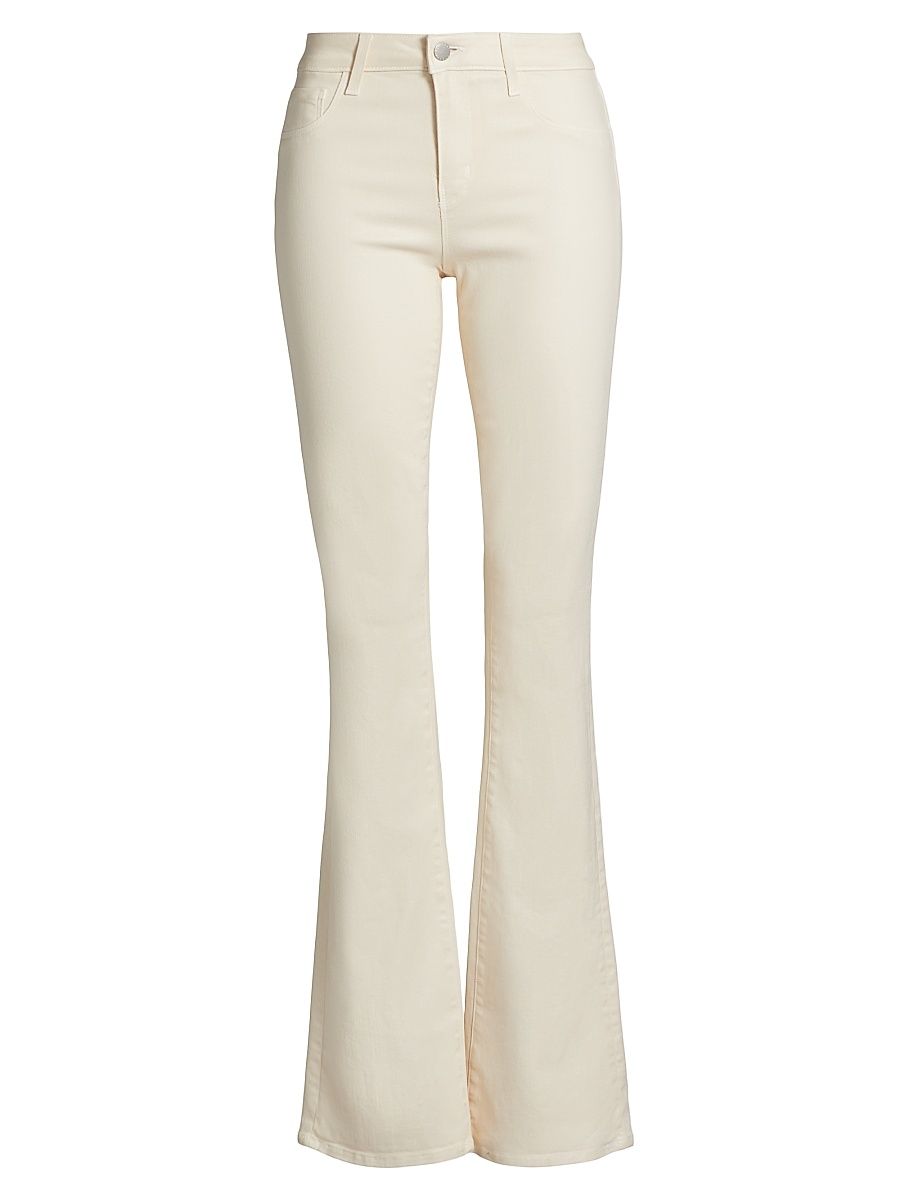 Women's Selma Coated Sleek High-Rise Baby Boot Jeans - French Vanilla Coated - Size 30