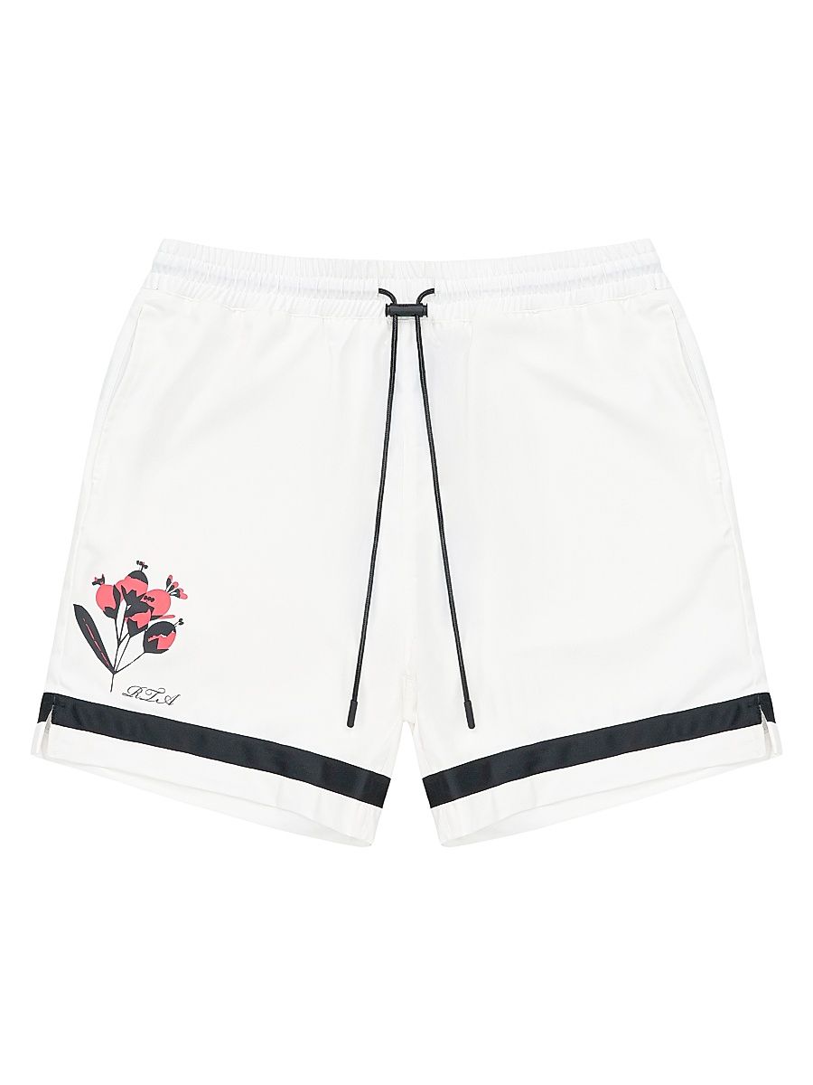 Men's Chaparral Clyde Drawstring Cotton Shorts - White Poppy - Size Small