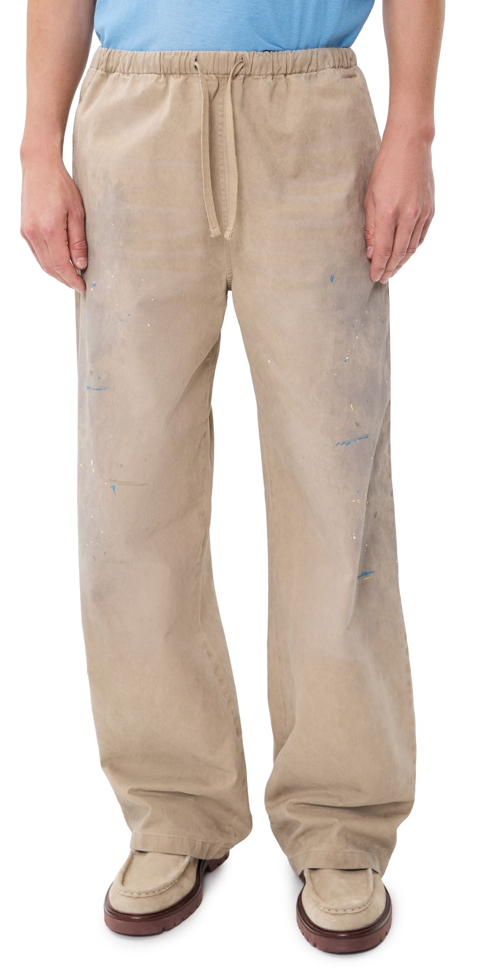 Acne Studios Plott Peached Light Cotton Twill Pants Light Beige 48
