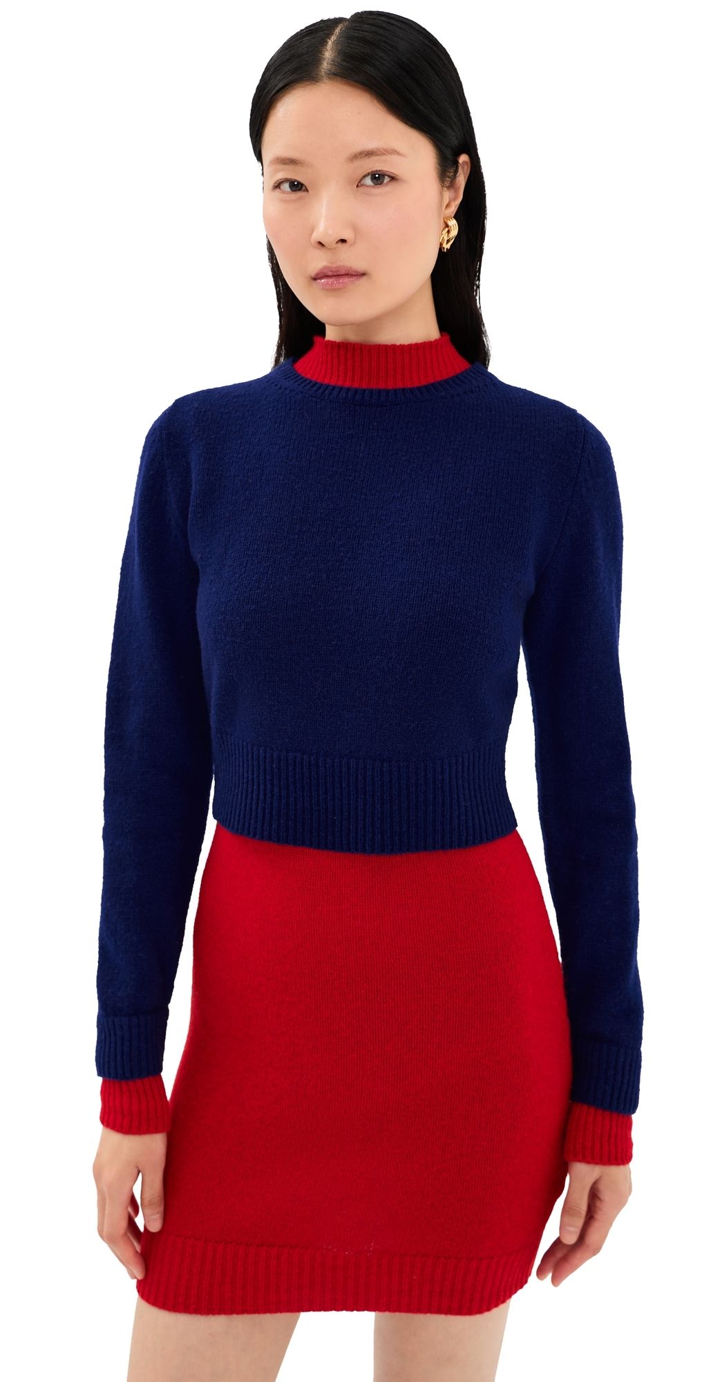 Jil Sander Long Sleeve Double Layered Mini Dress Haiti 42