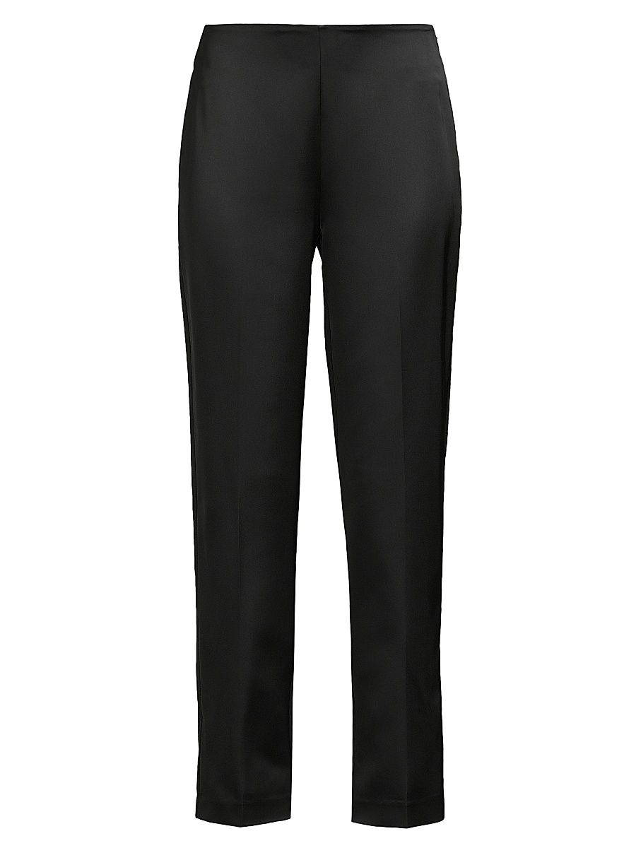 Women's Pearson Satin Cigarette Pants - Black - Size 6