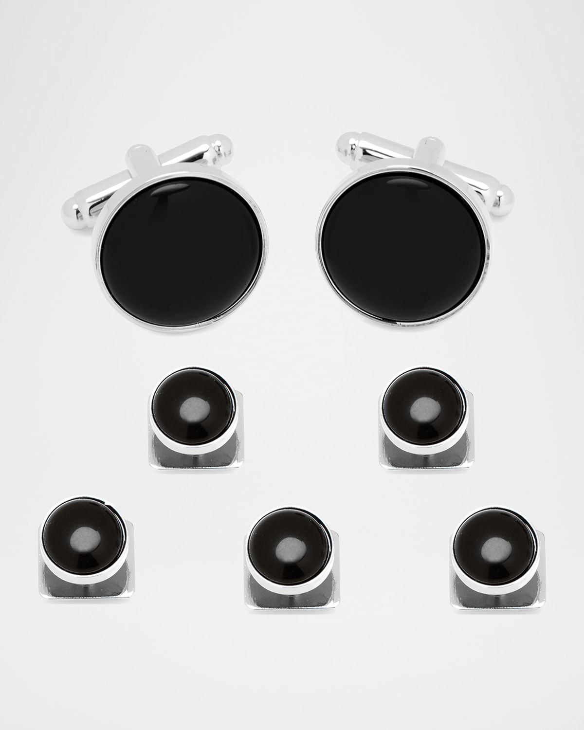 Men & apos;s Black Onyx Cufflink 5-Stud Set