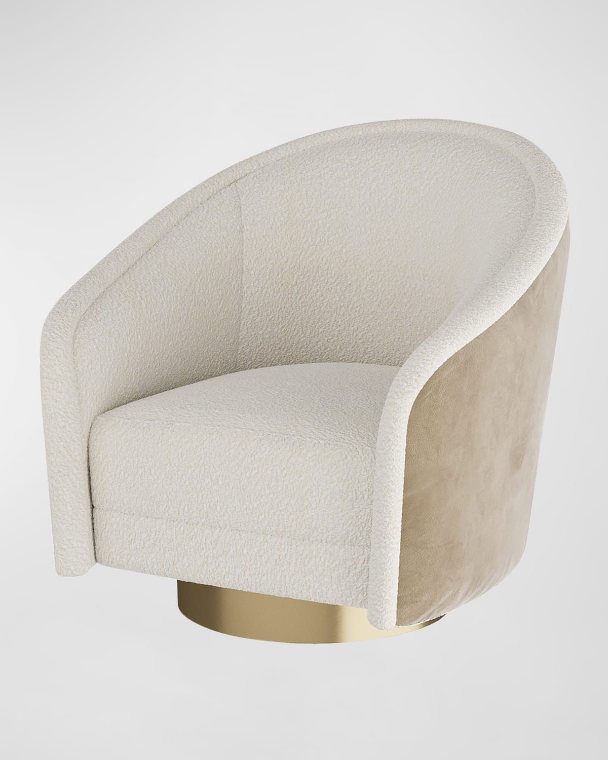 Aljona Sherpa Swivel Chair
