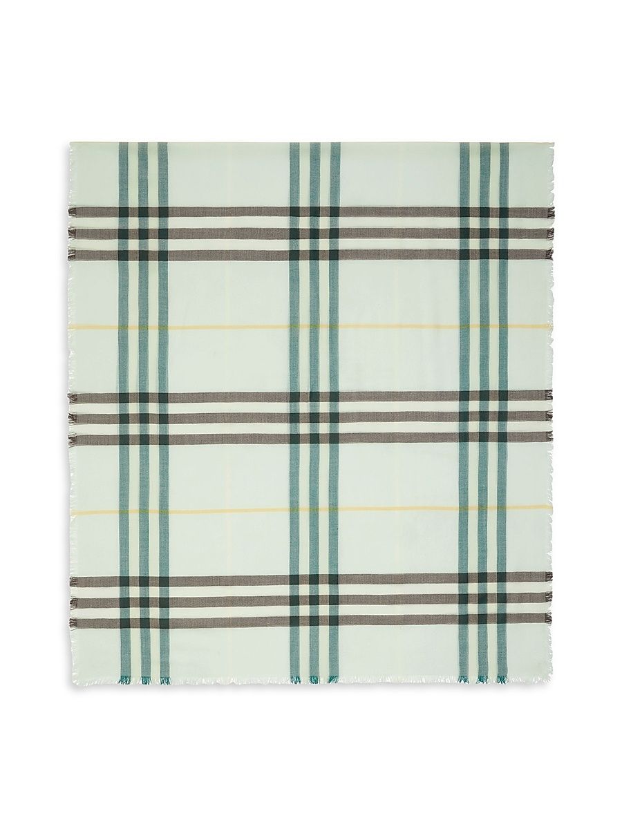 Women's Giant Check Wool Scarf - Breeze Ip Check