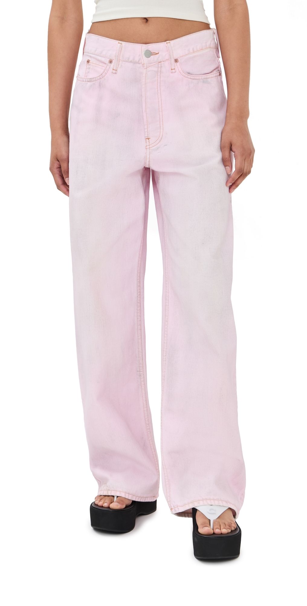 Acne Studios Pink Traffic Trousers Pale Pink XS