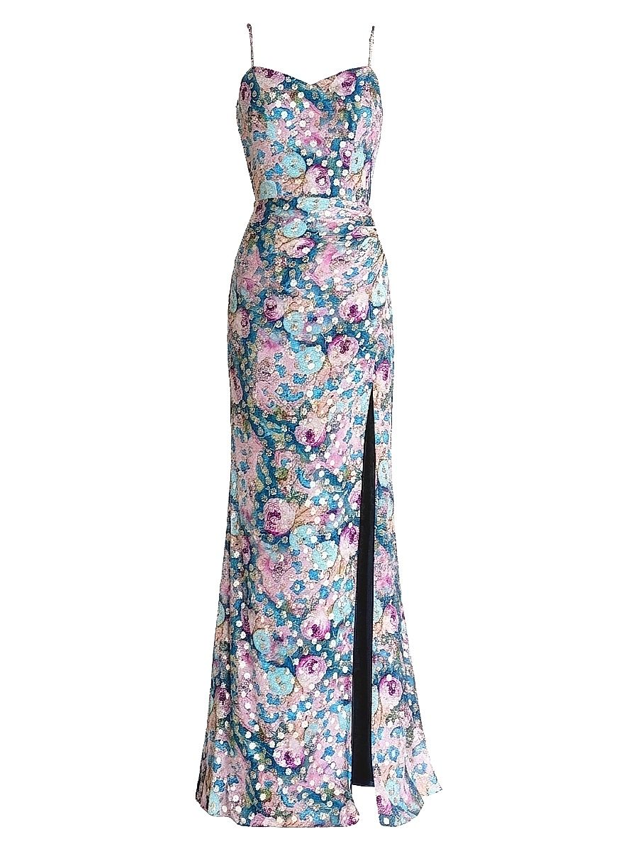 Women's Drae Metallic Draped Gown - Capri Multi - Size XXL