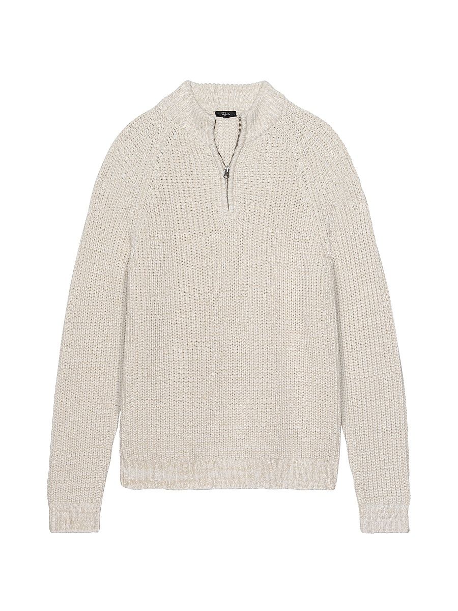 Men's Stratton Quarter-Zip Sweater - Snowdrift Marl - Size XL