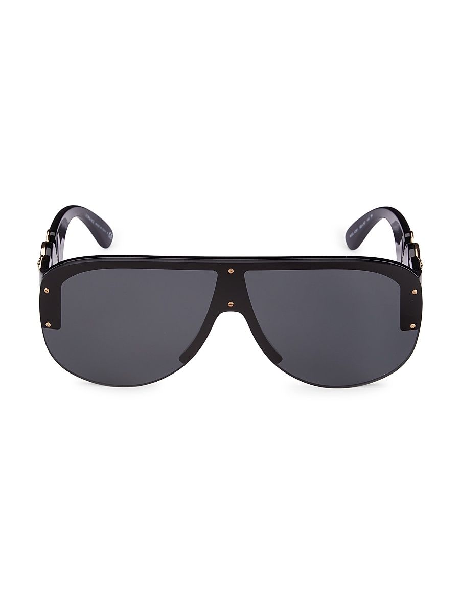 Men's 48MM Square Pilot Sunglasses - Black