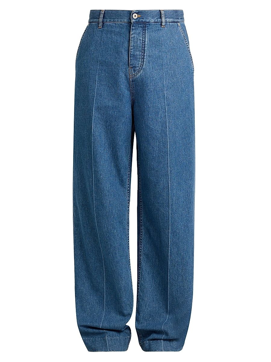 Men's Atlantic Blue Straight Jeans - Medium Blue - Size 38