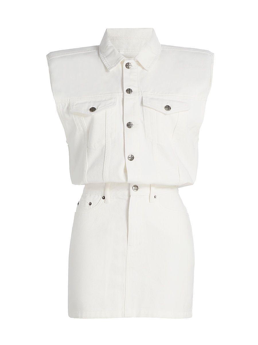 Women's Future Memory Cotton Minidress - White - Size XL