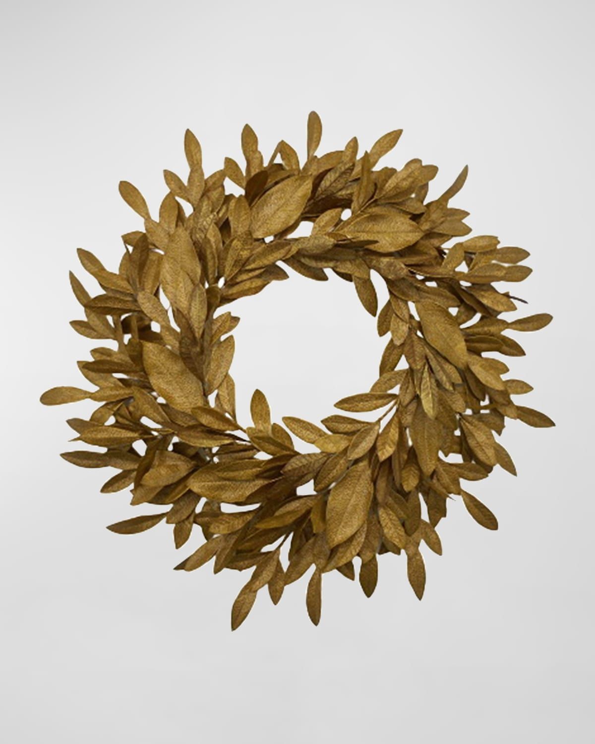 Golden Eucalyptus and Magnolia Leaf Wreath, 36"