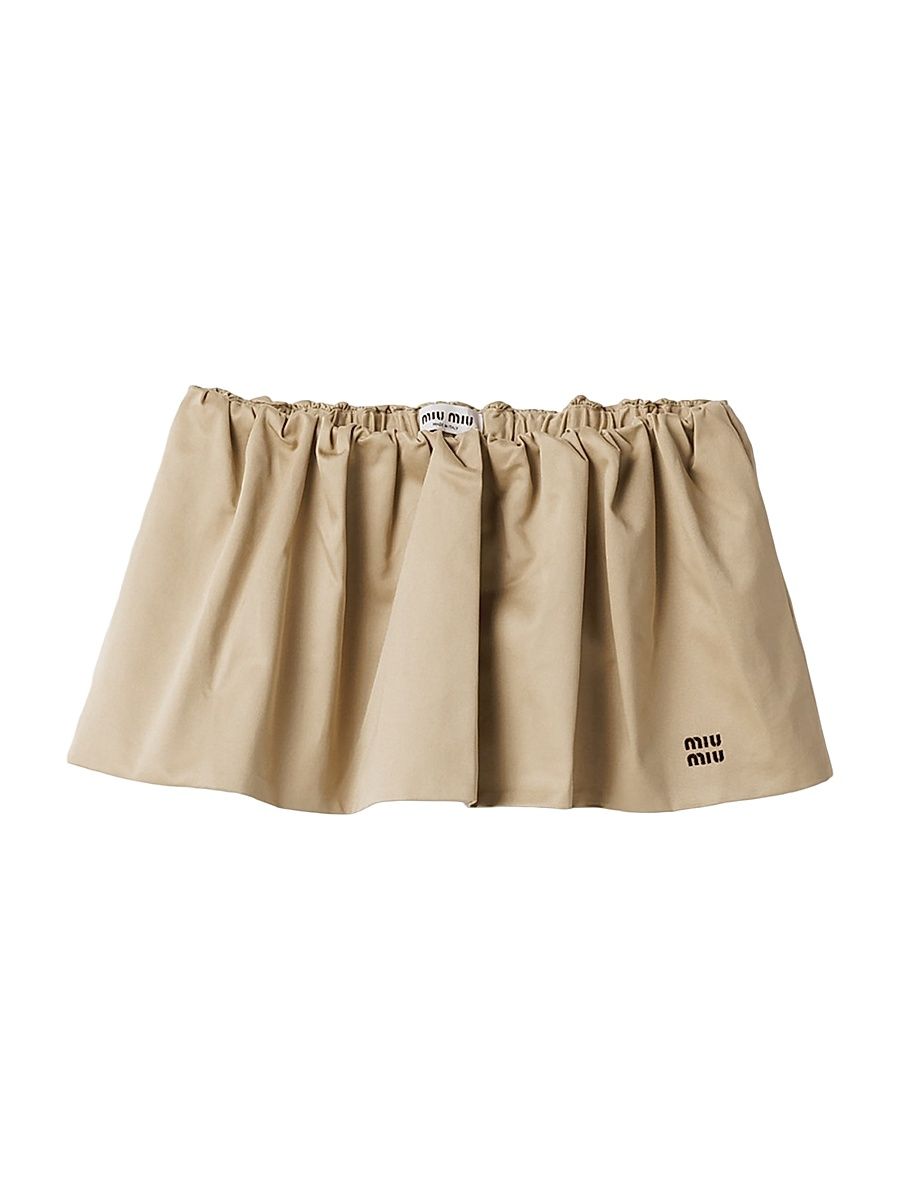 Women's Chino Miniskirt - Beige Khaki - Size 2