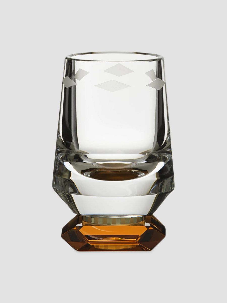 Reflections Copenhagen Amber Dusk Savor Glasses 2-Piece Set - Amber Clear
