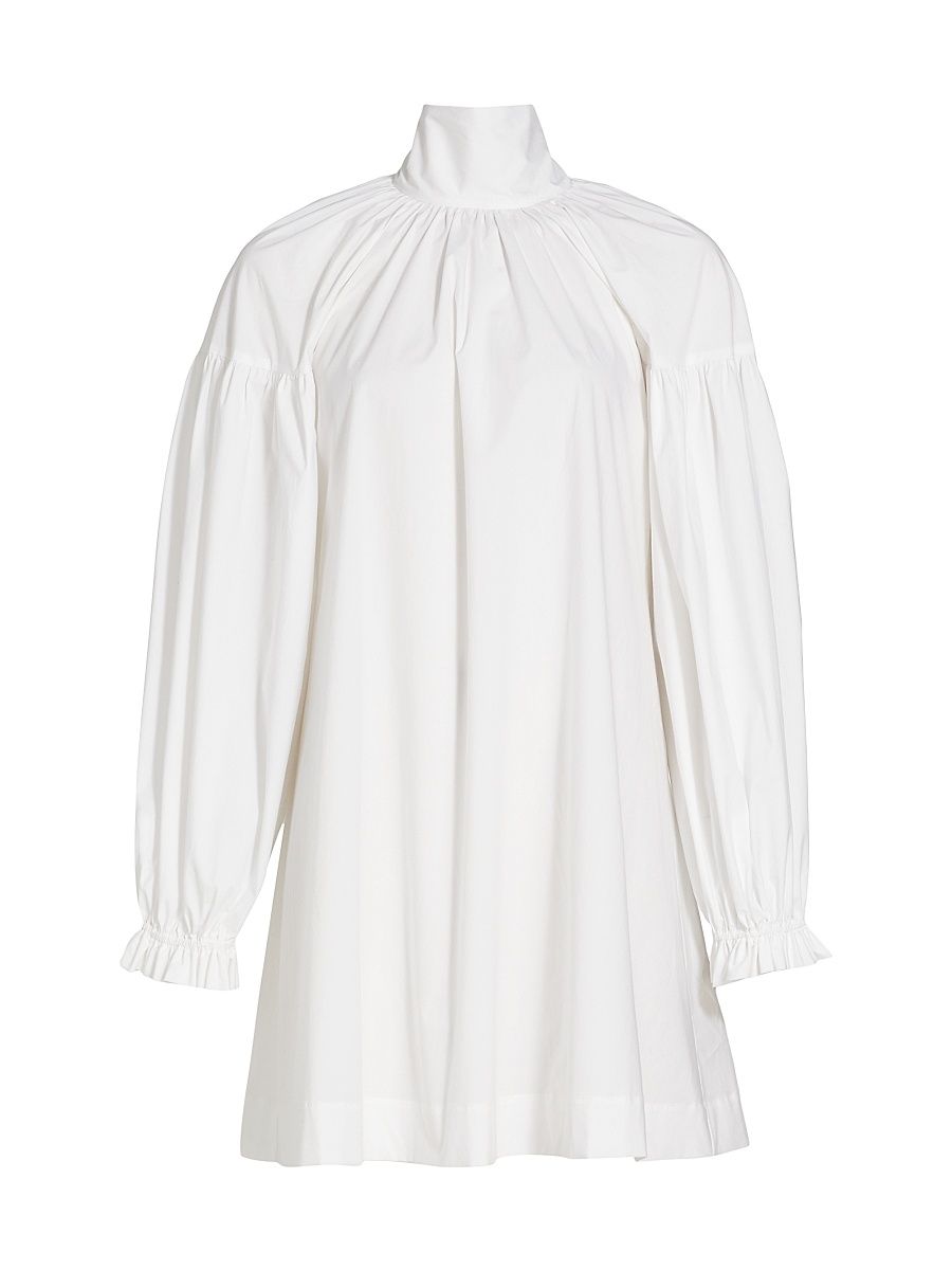 Women's Tie-Neck Shift Dress - White - Size Small