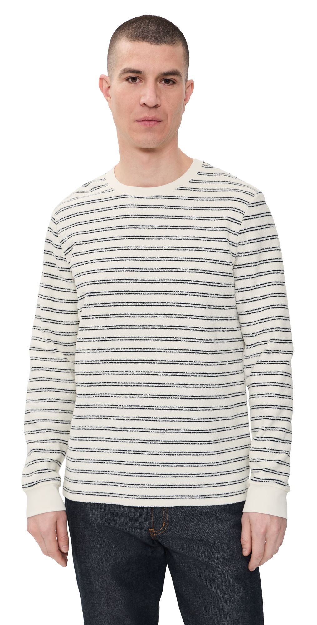 Taylor Stitch The Hooper Crew Tee Marine Stripe 40