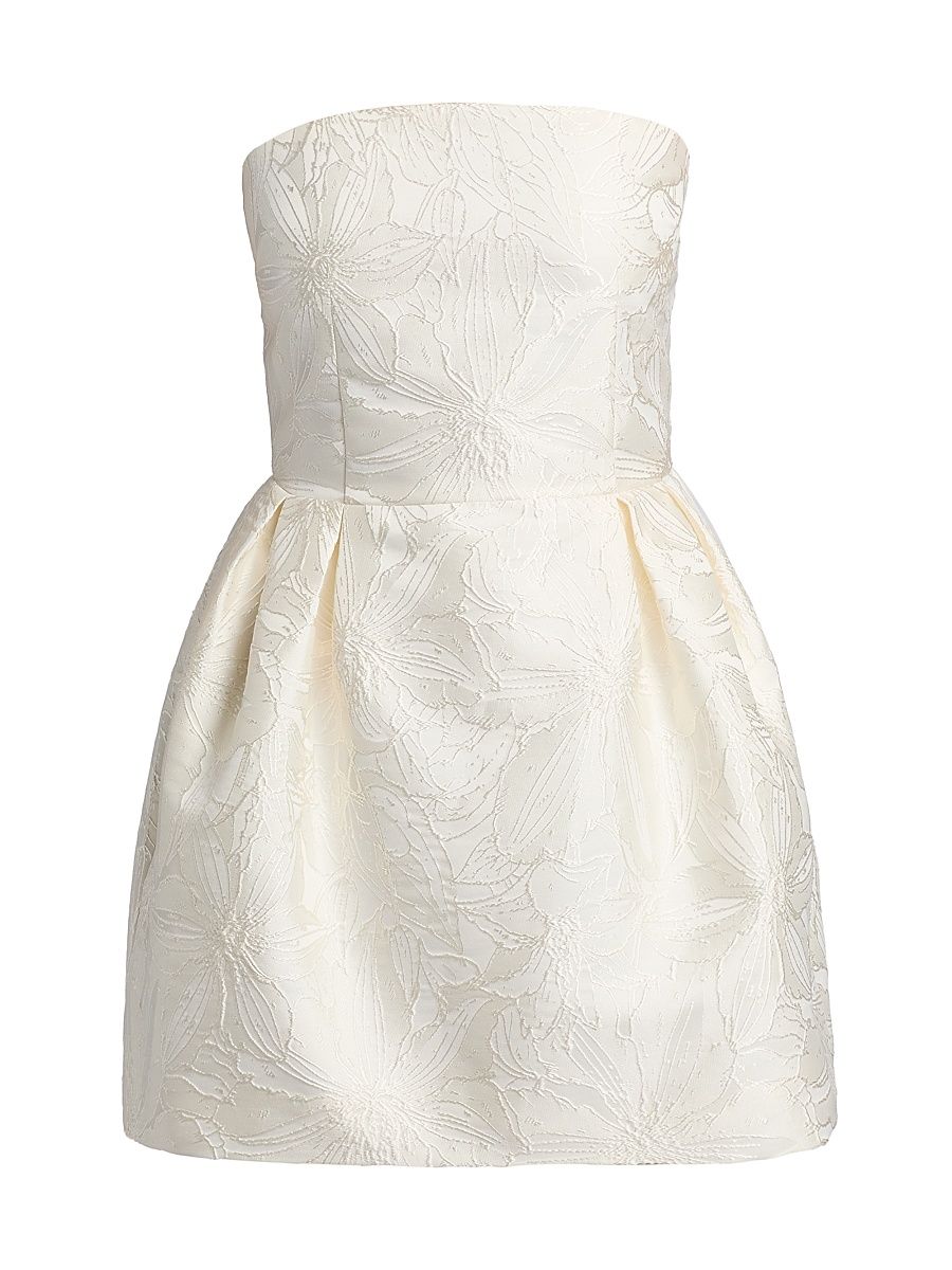 Women's Ever Floral Jacquard Minidress - Ivory Jacquard - Size 14