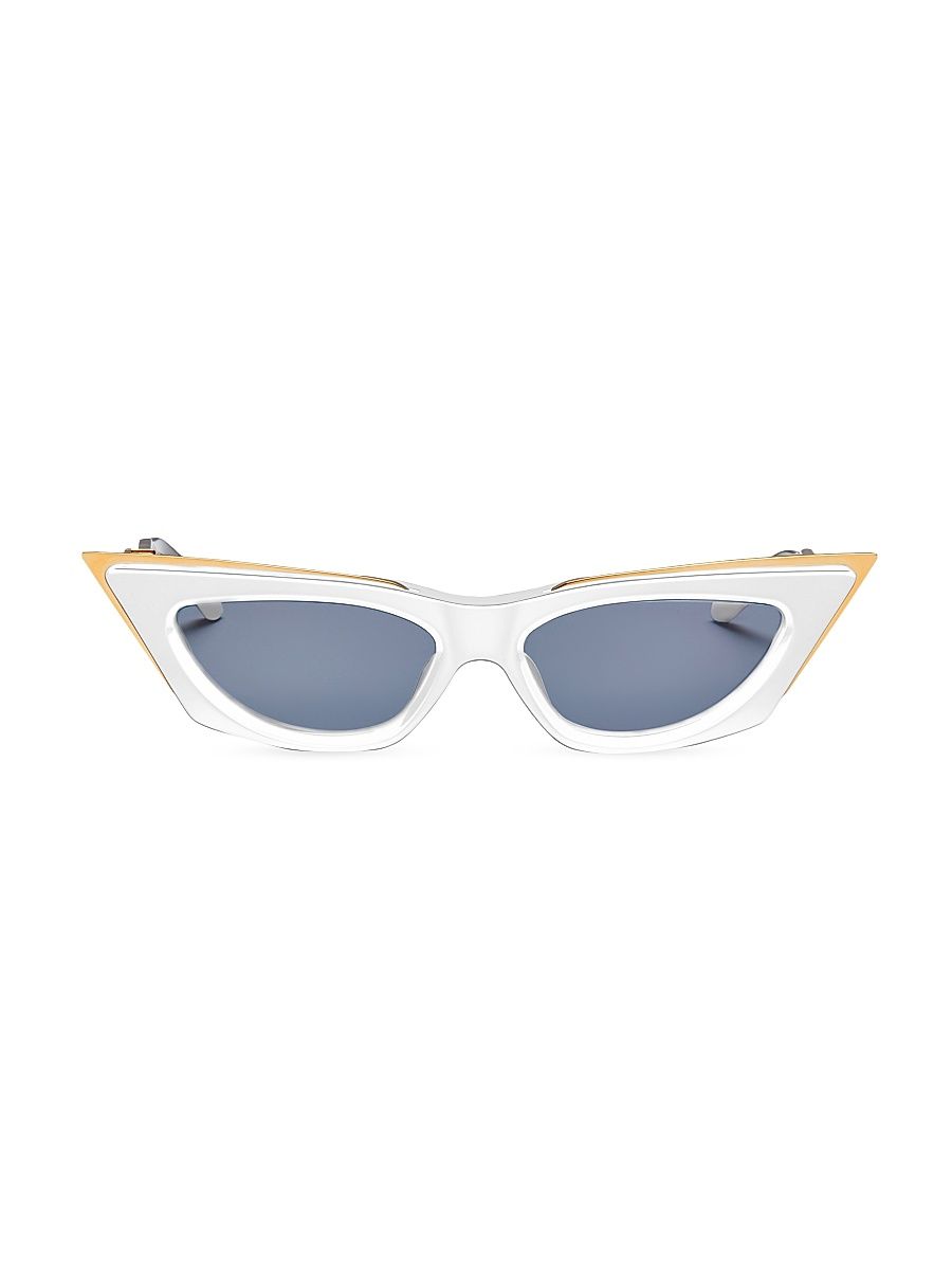 Women's V-Goldcut I 55MM Cat-Eye Sunglasses - White