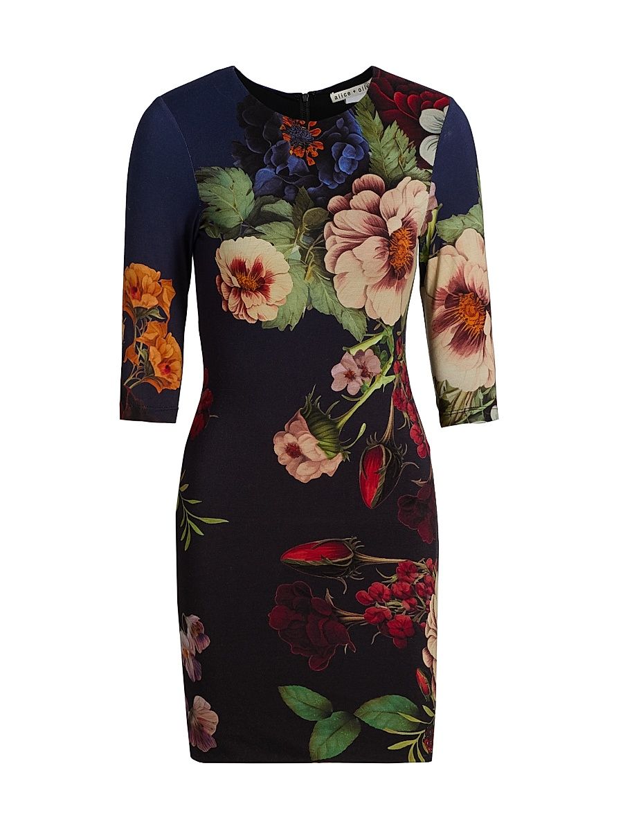 Women's Delora Floral Sheath Minidress - Magic Garden Gradient - Size 12