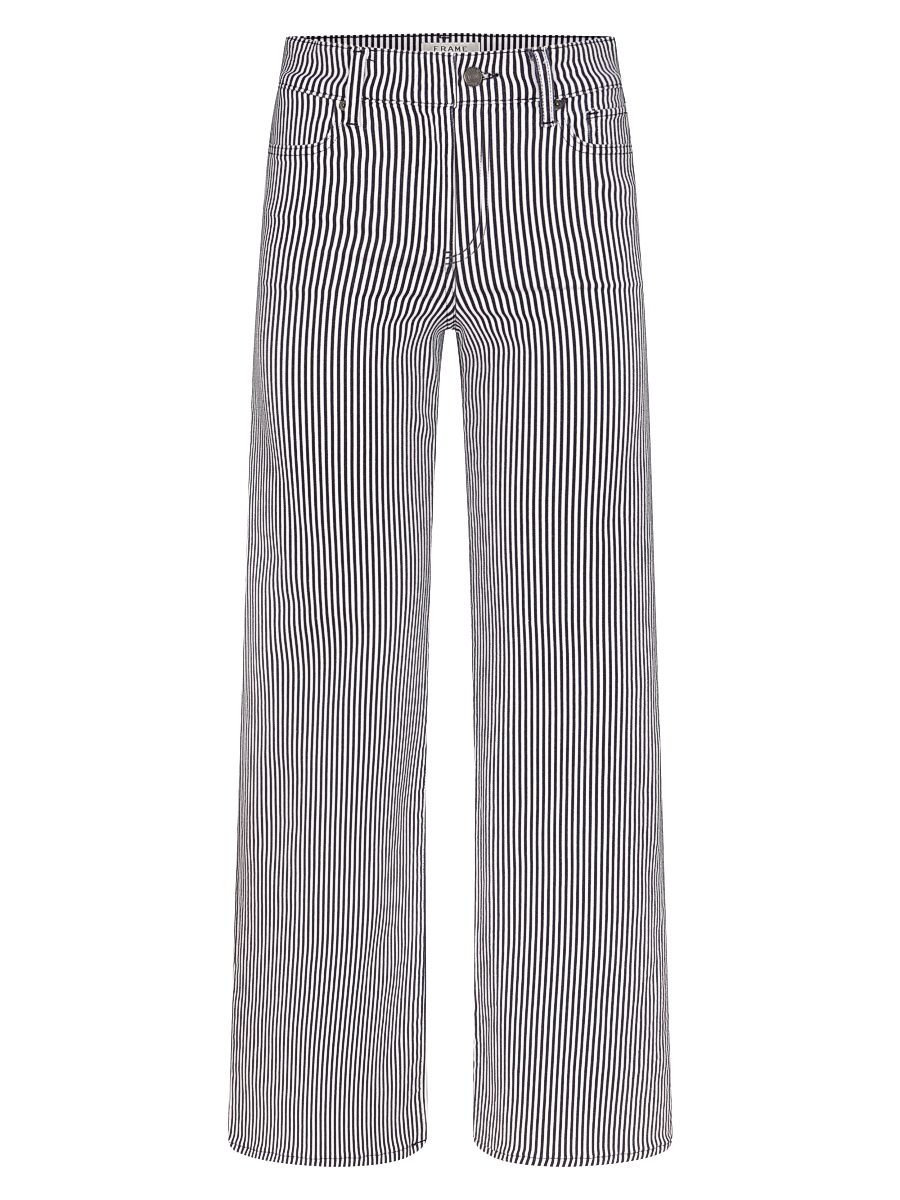 Women's Le Slim Palazzo Striped Jeans - Navy Stripe - Size 31