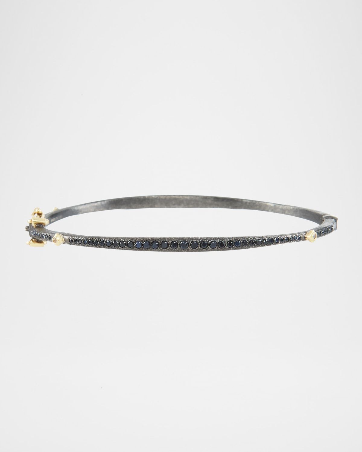 Old World Bangle with Black Sapphires & Diamonds