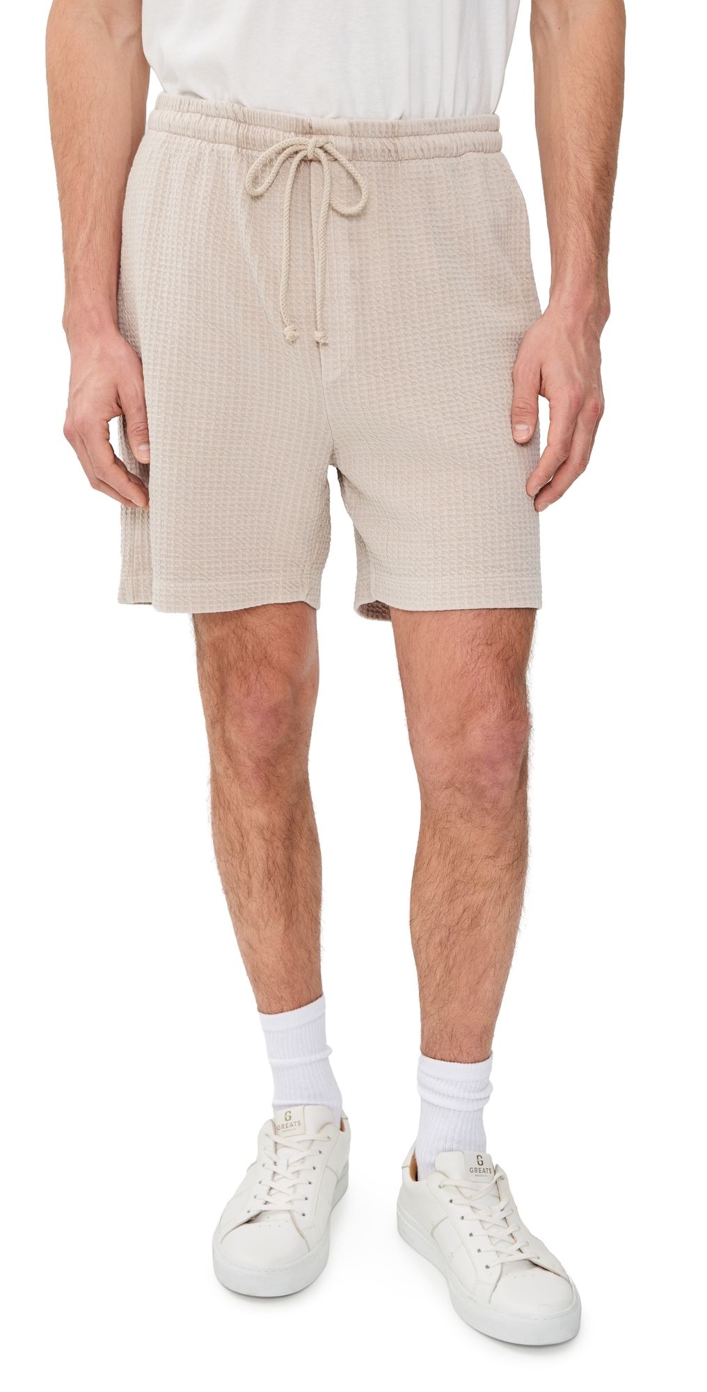 ASHER Silas Waffle Shorts 5.5 Bisque S