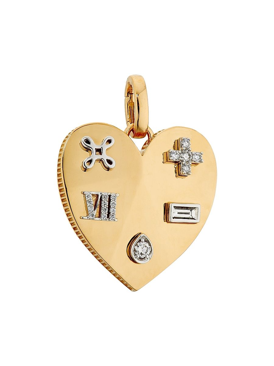 Women's Facets Of Love 18K Yellow Gold & 0.25 TCW Diamond Pendant - Yellow Gold