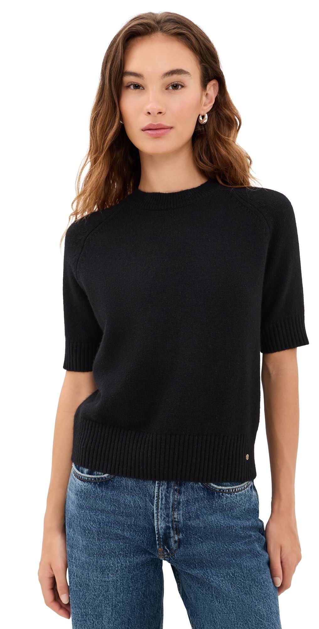 ANINE BING Jackson Cashmere Sweater Black L