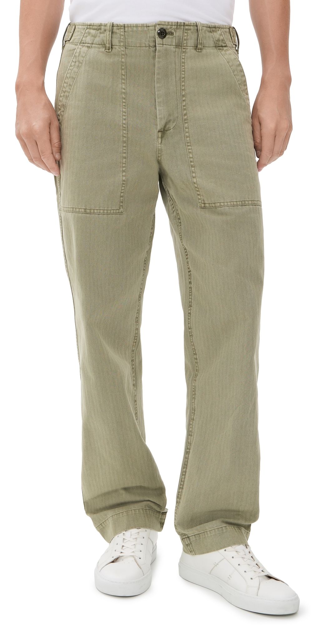 Alex Mill Herringbone Field Pants Vintage Olive 29