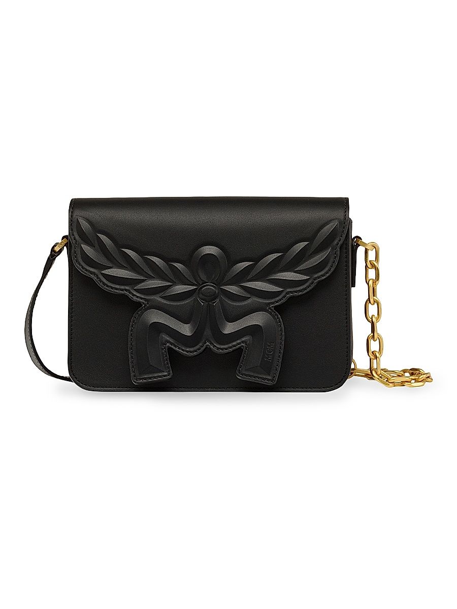 Women's Maxi Himmel Leather Crossbody Bag - Black