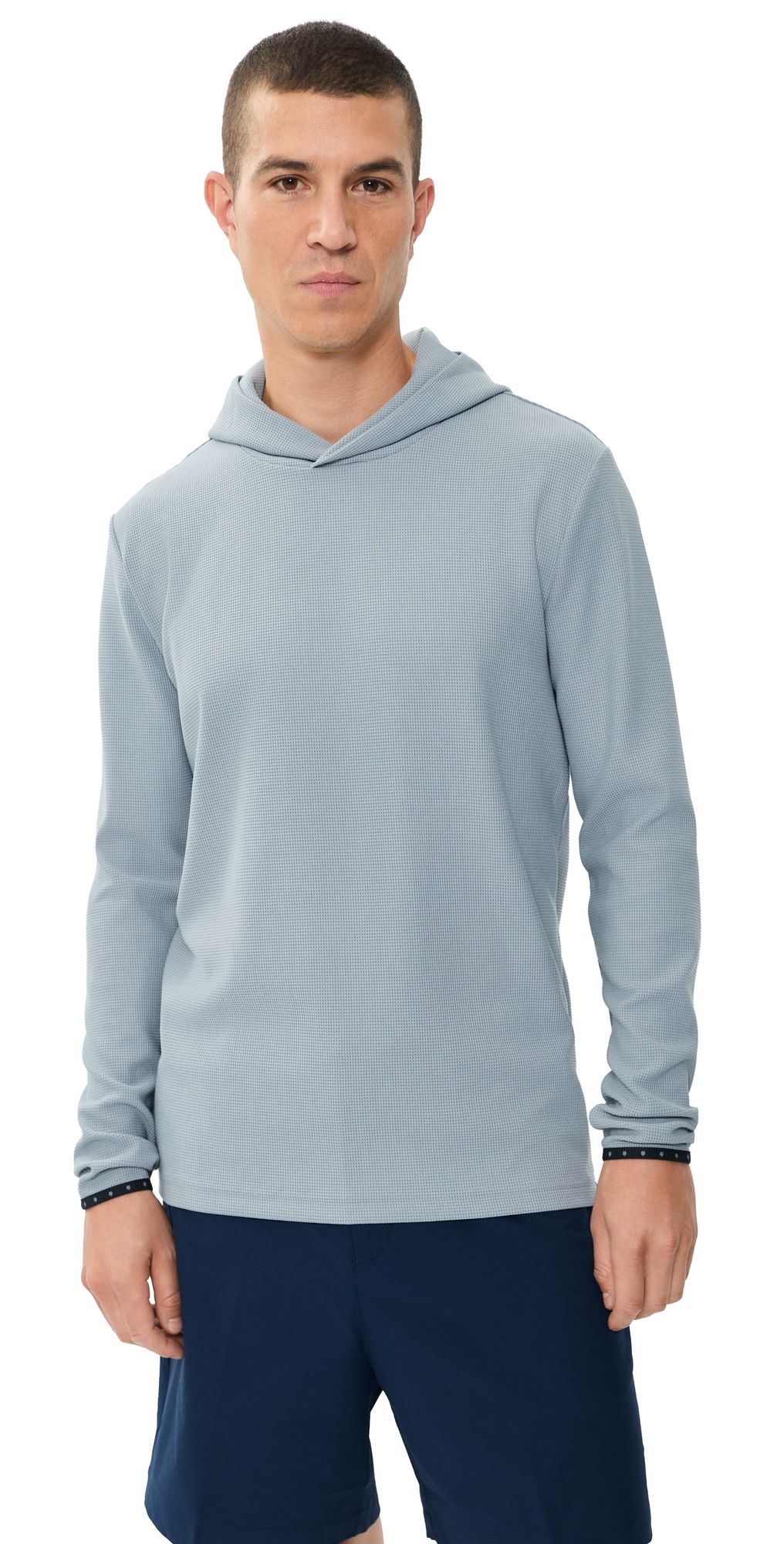 Greyson Traverse Waffle Hoodie Pacific Fog M