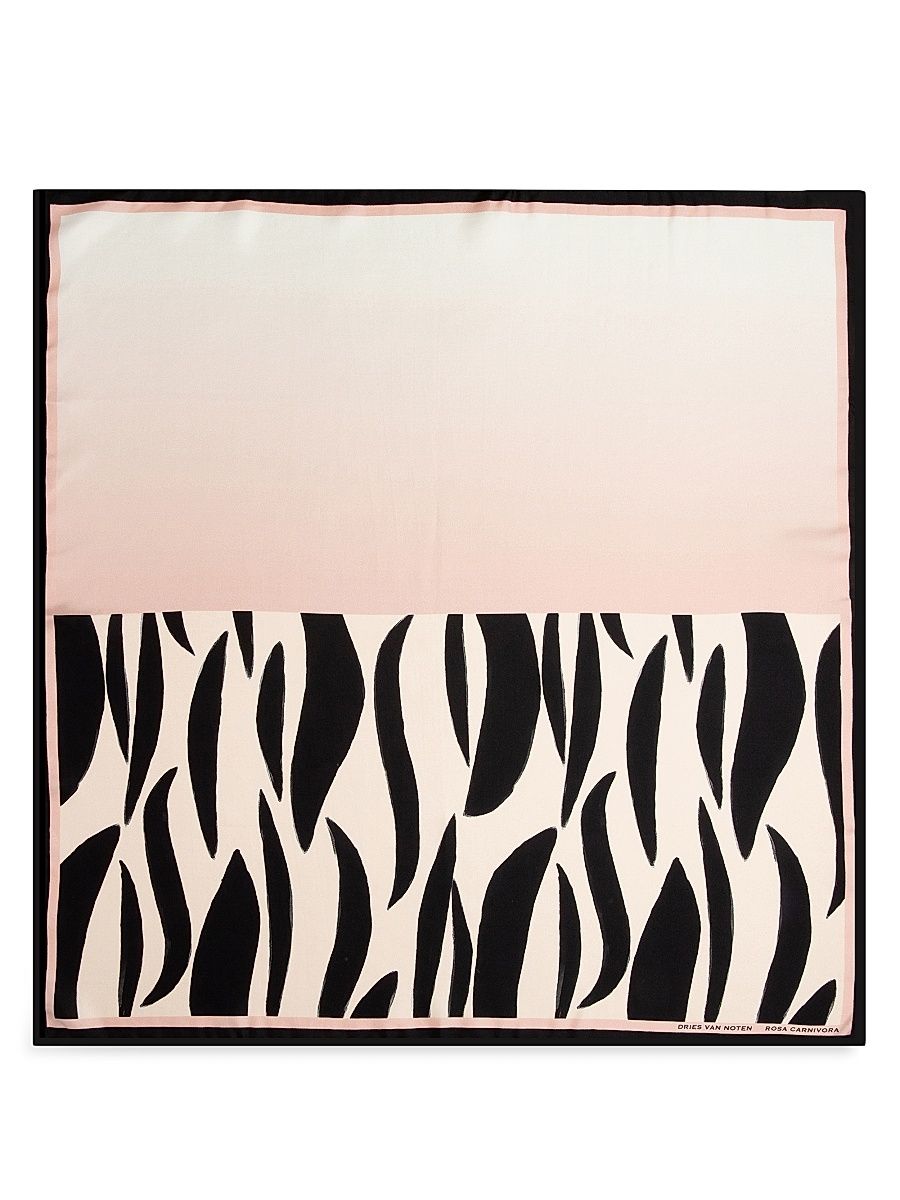 Women's Foulard Rosa Carnivora Silk Scarf - Rosa Carnivora