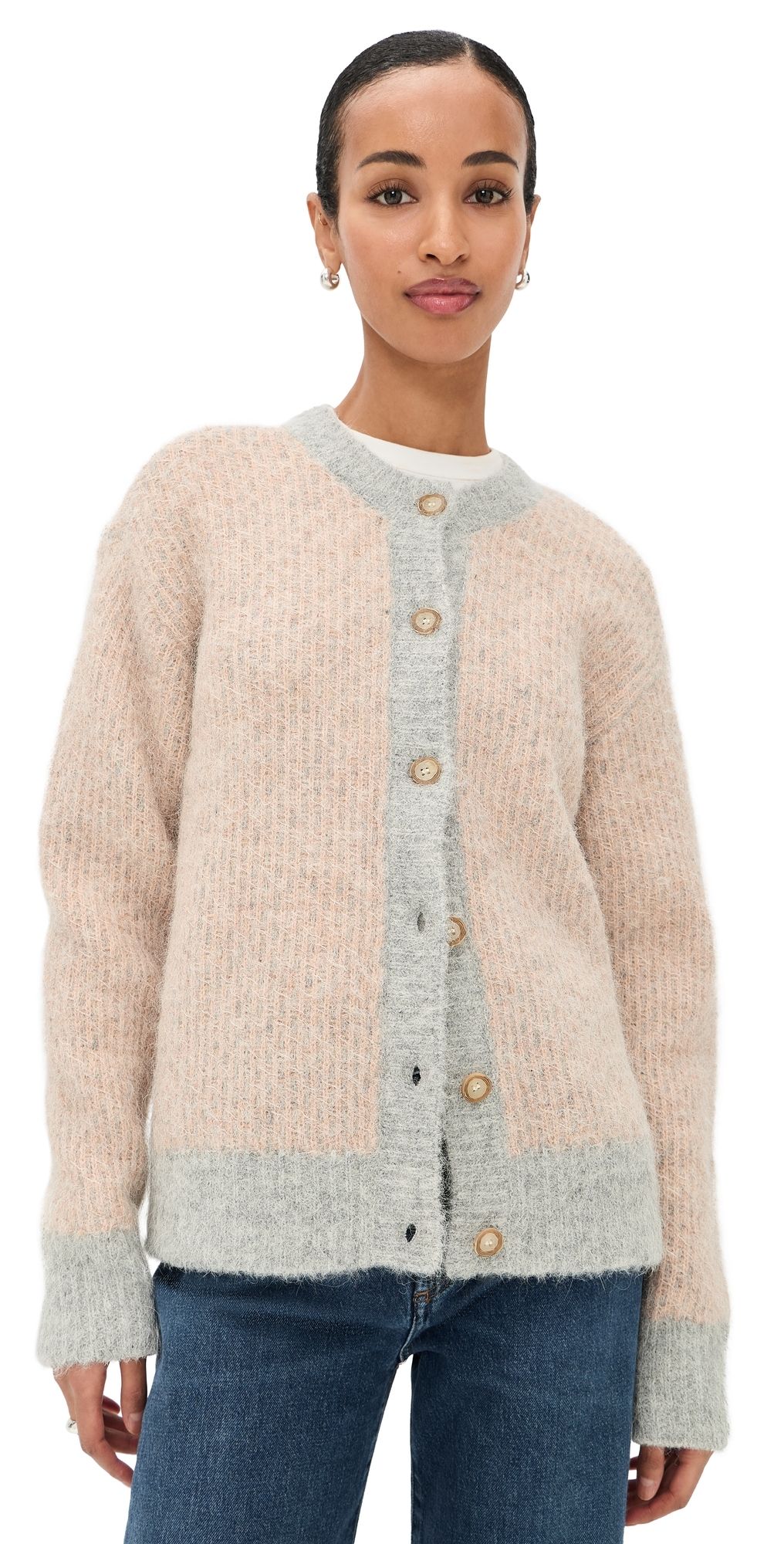 Favorite Daughter The Rio Cardigan Rose Dust/Lt Grey S