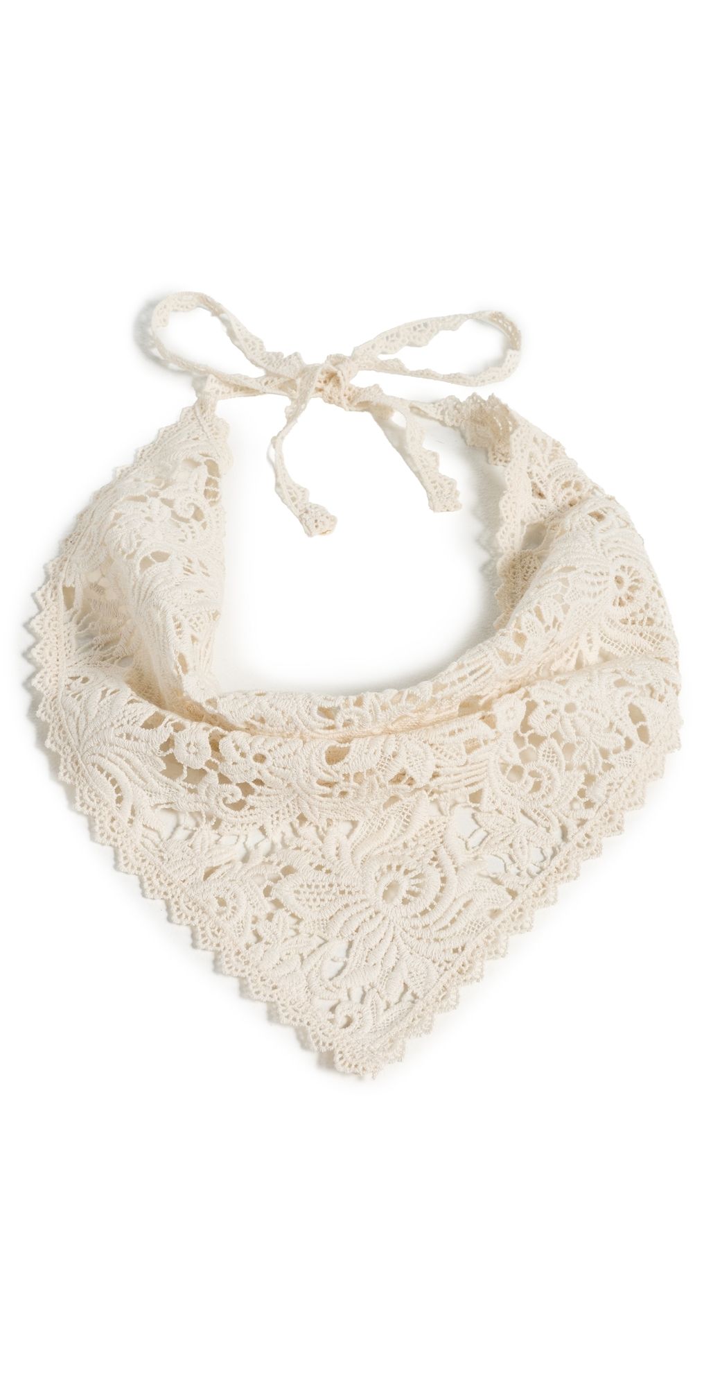 LELET NY Esme Crochet Bandana Ecru One Size