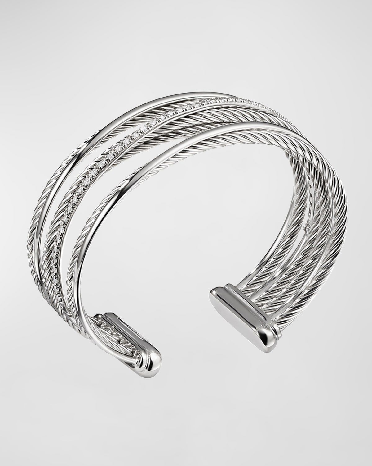 Crossover Four-Row Cuff Bracelet