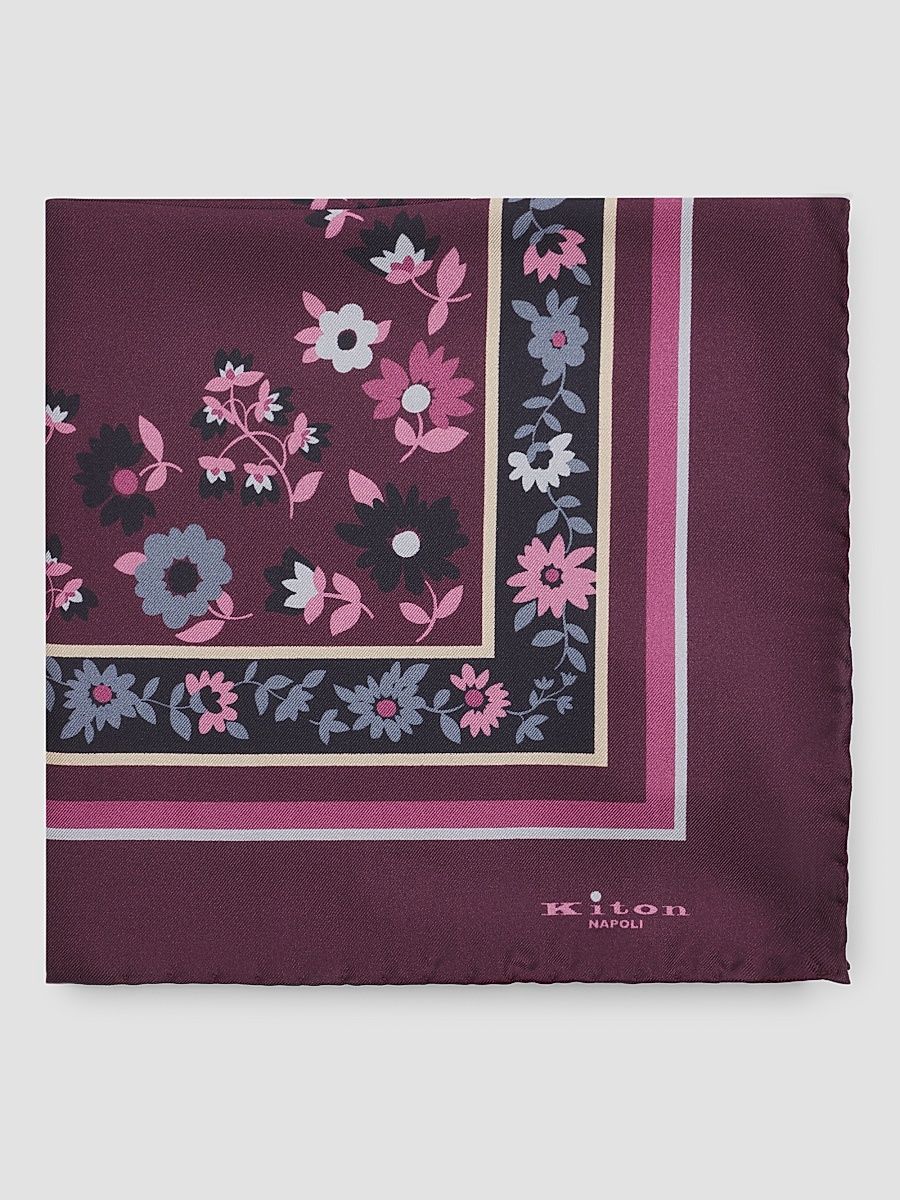 Men's Silk Pocket Square - Dark Red Pink