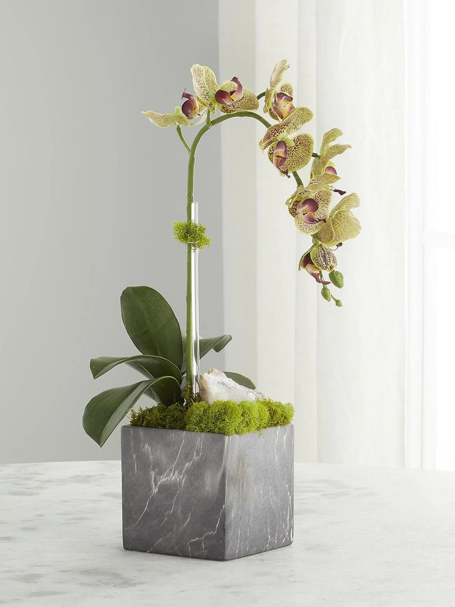 Artificial Orchid Floral Arrangement - Green