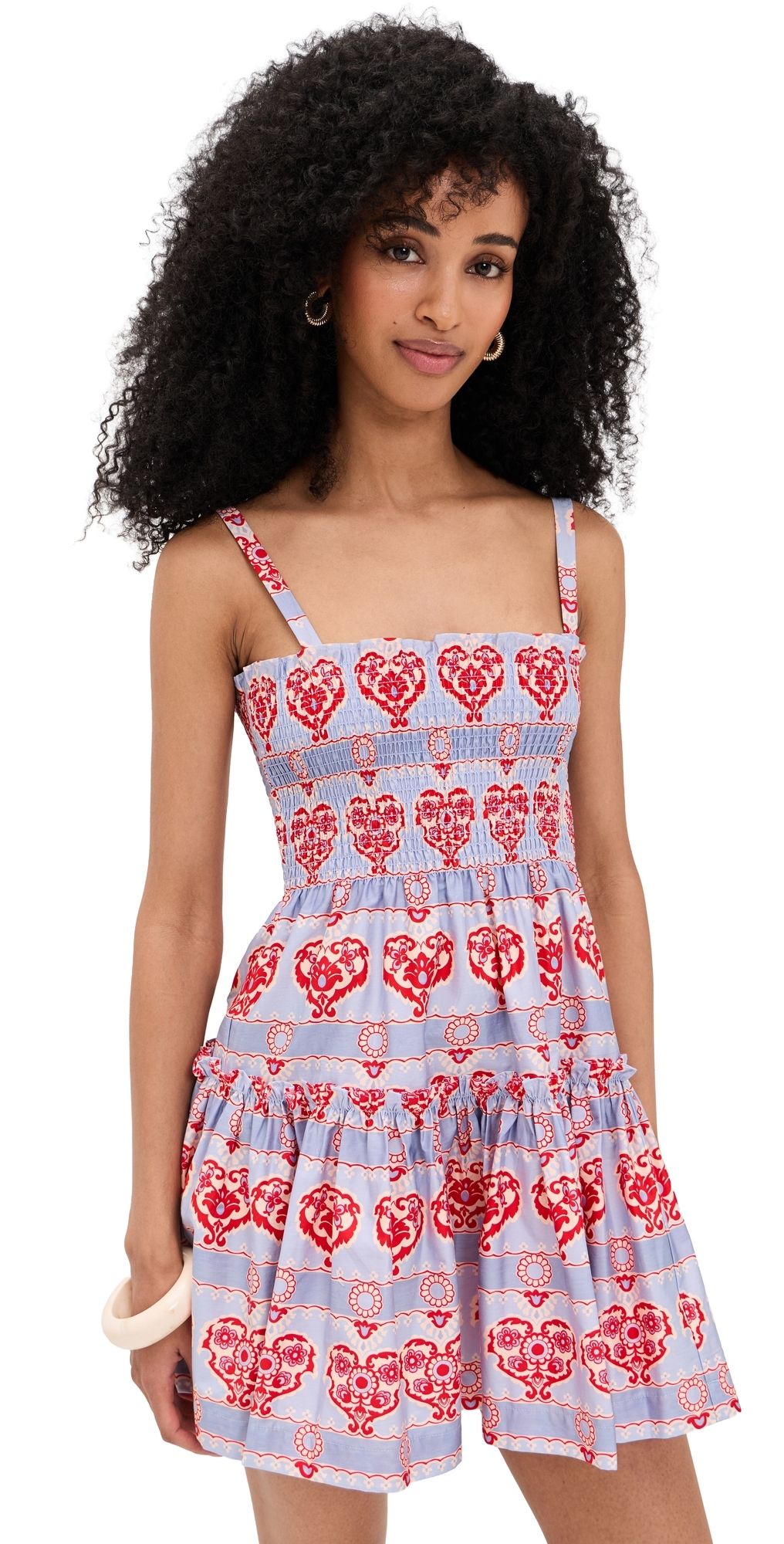 Hill House Home The Seraphina Mini Dress Poppy Damask Stripe M