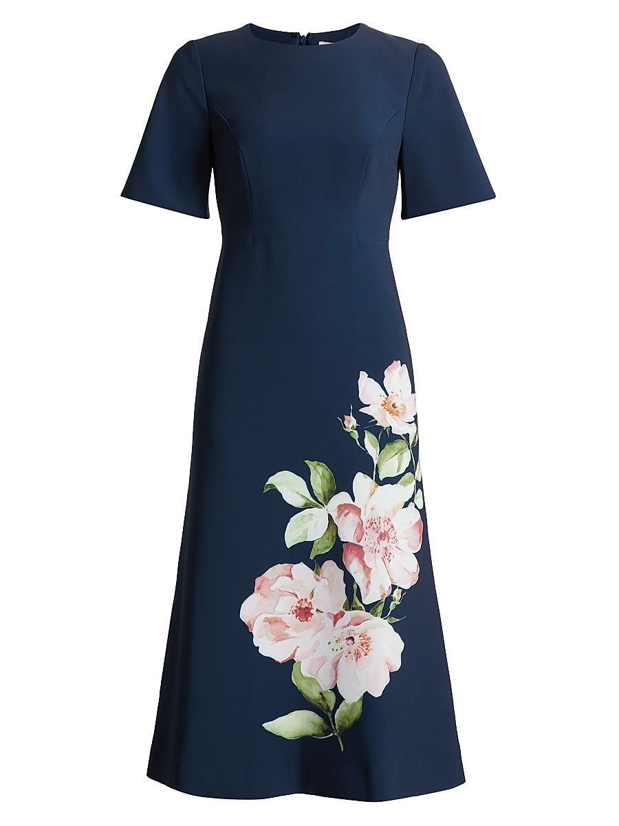 Women's Fairfield Floral Cocktail Dress - Navy Raceme - Size 10