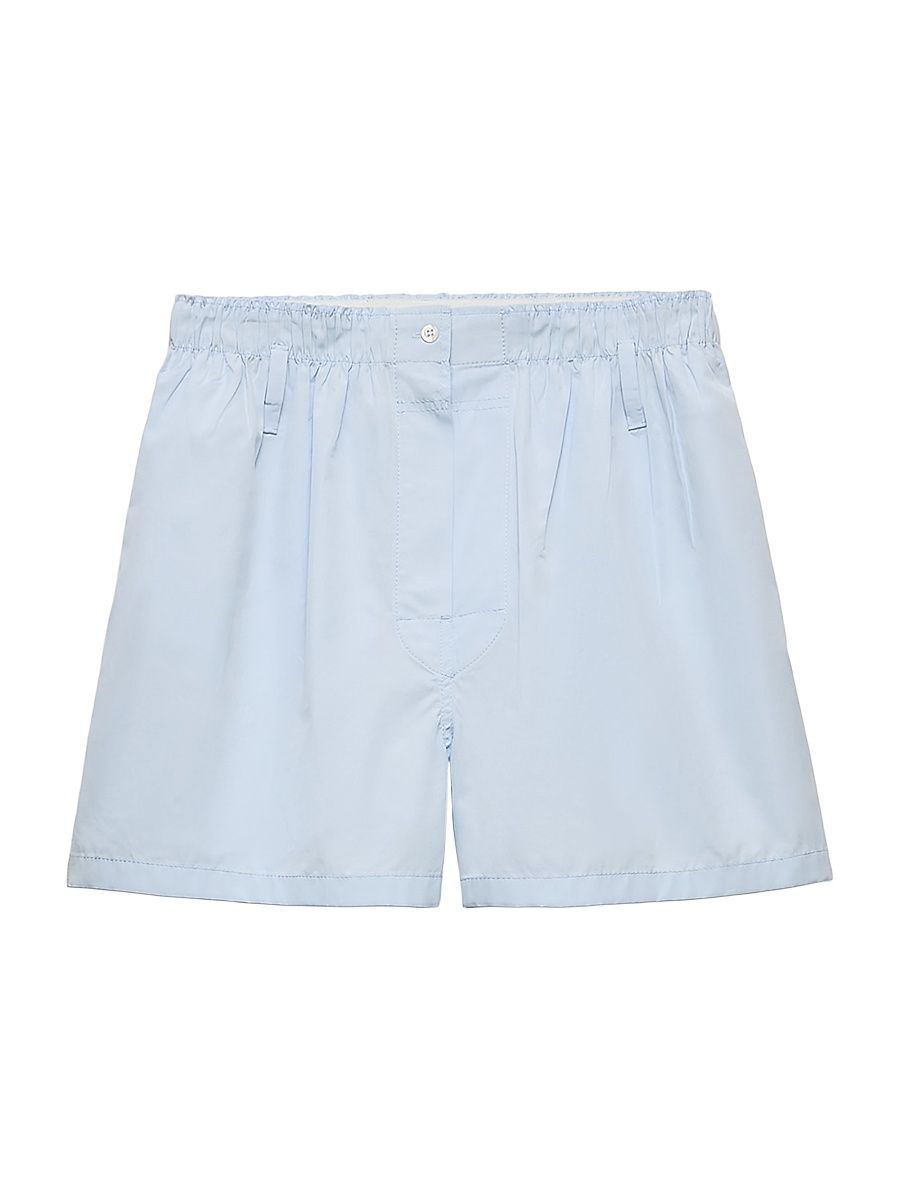 Women's Cotton Poplin Shorts - Blue - Size 10