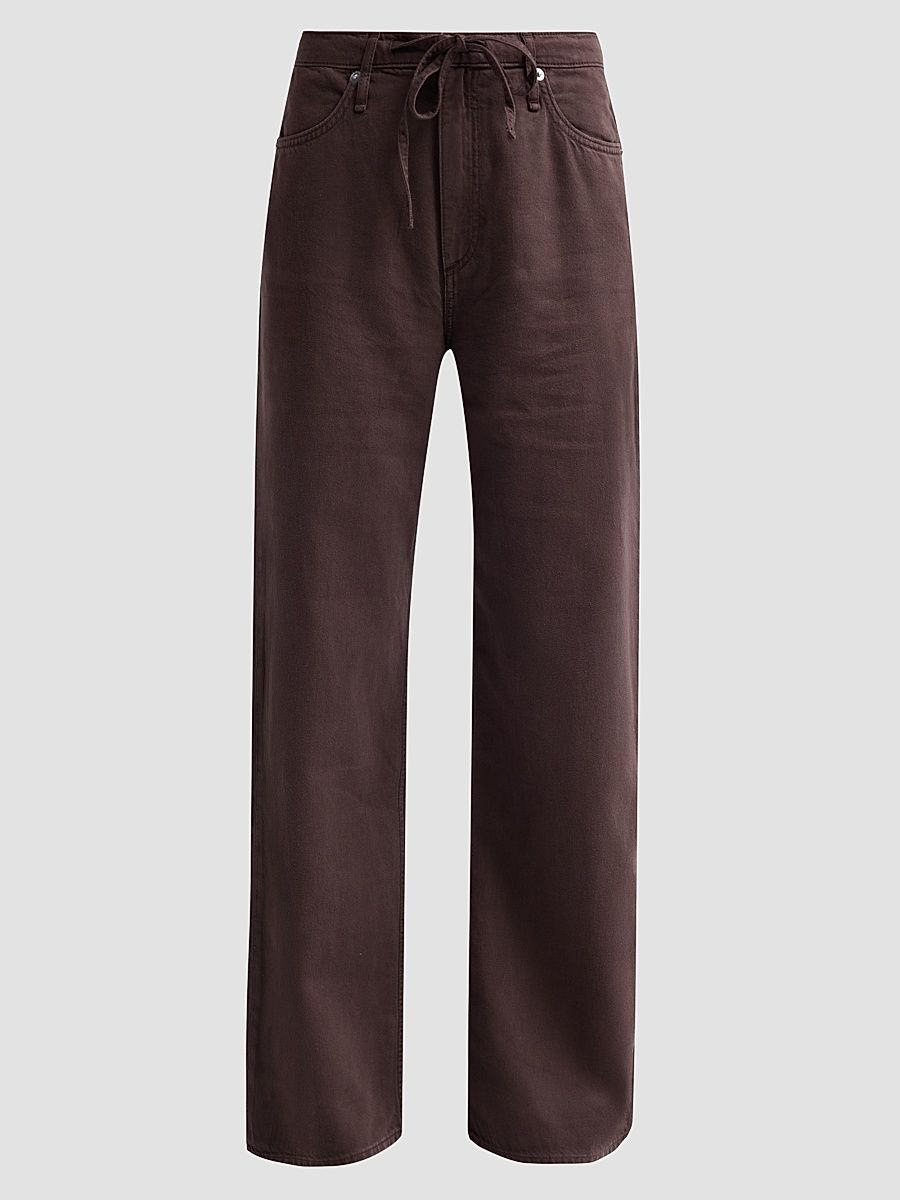 Women's Featherweight Phoebe Drawstring Wide-Leg Jeans - Dark Brown Stone - Size XL