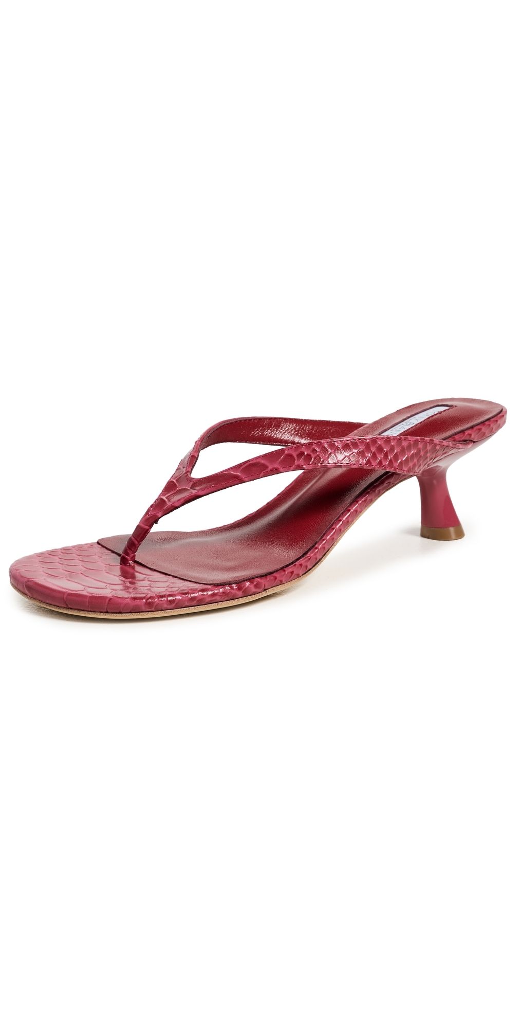 Tony Bianco Krista Heeled Thong Sandals Scarlet Python 7
