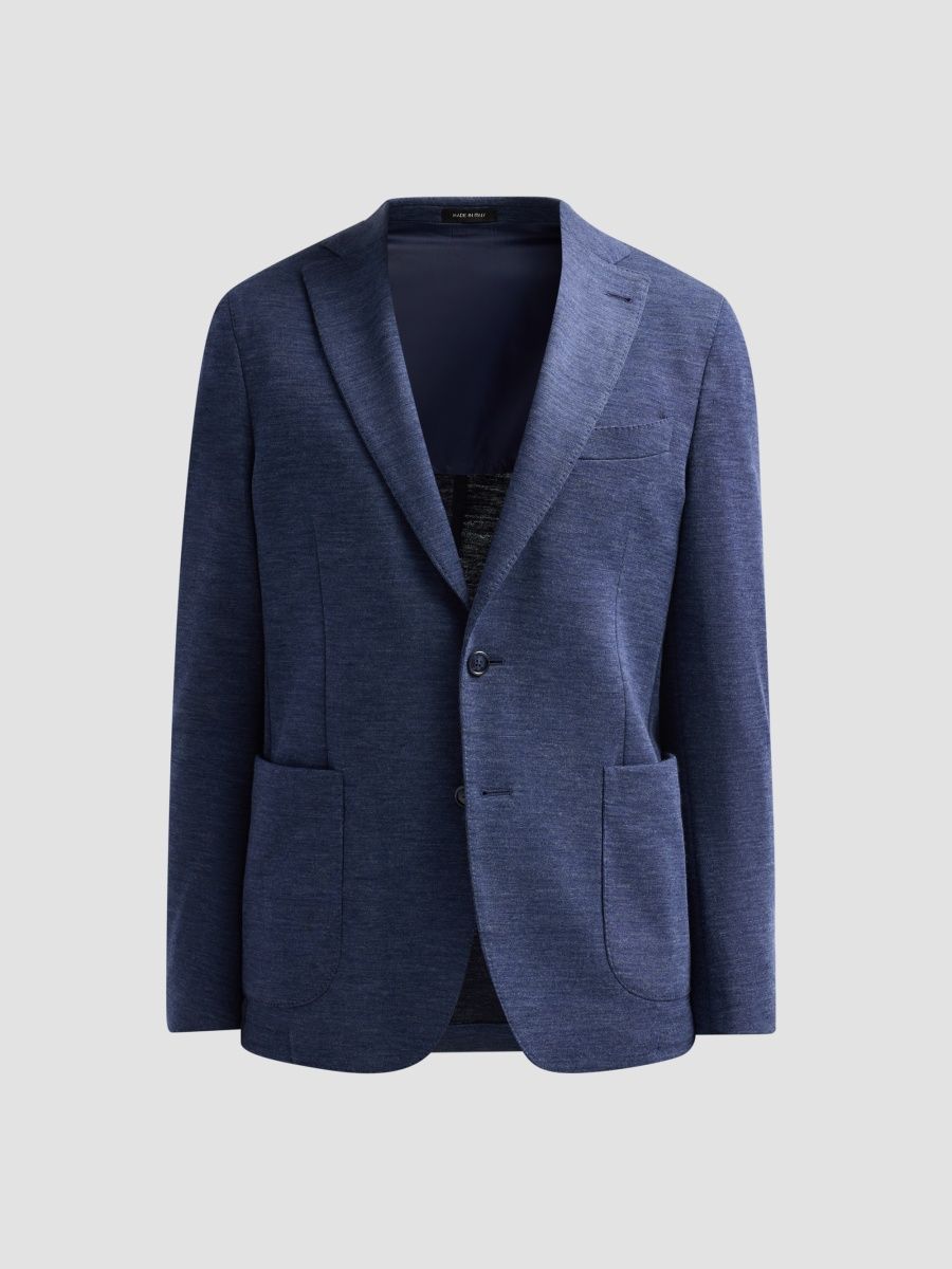 Saks Fifth Avenue Men's COLLECTION Wool-Nylon Double-Faced Jersey Sport Coat - Navy - Size 38